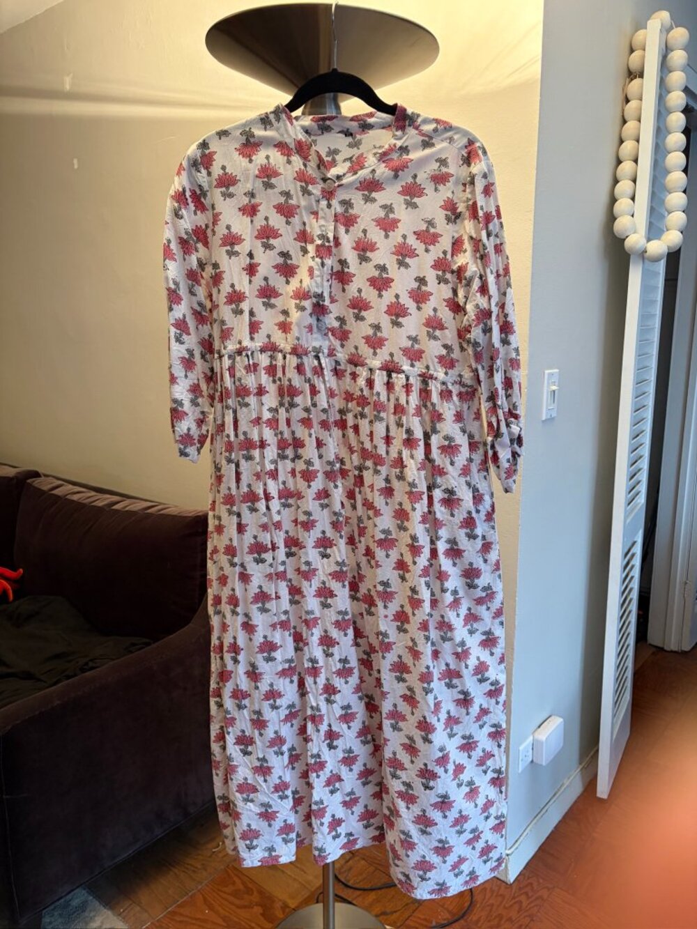 Cotton Block Print Dress